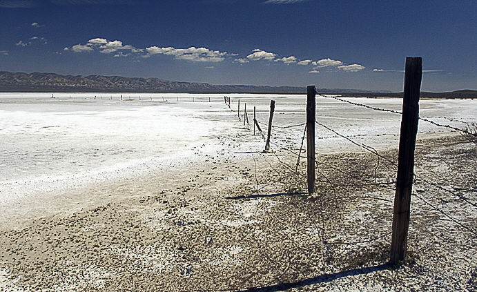 Dry Lake salt bed, Chalome, Ca.